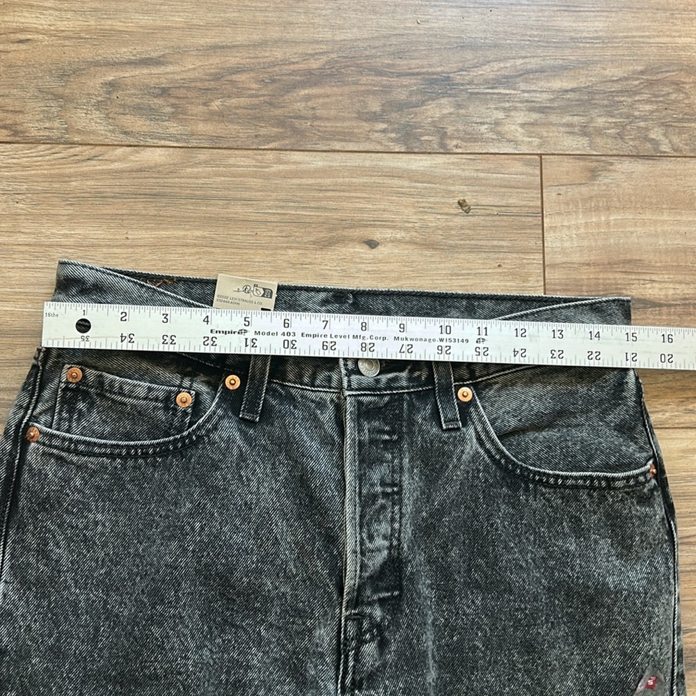 Levi’s 501 Black Distressed Denim Jeans - Picture 3 of 10